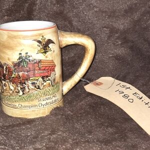 1980 1ST EDITION HOLIDAY BUDWEISER STEIN